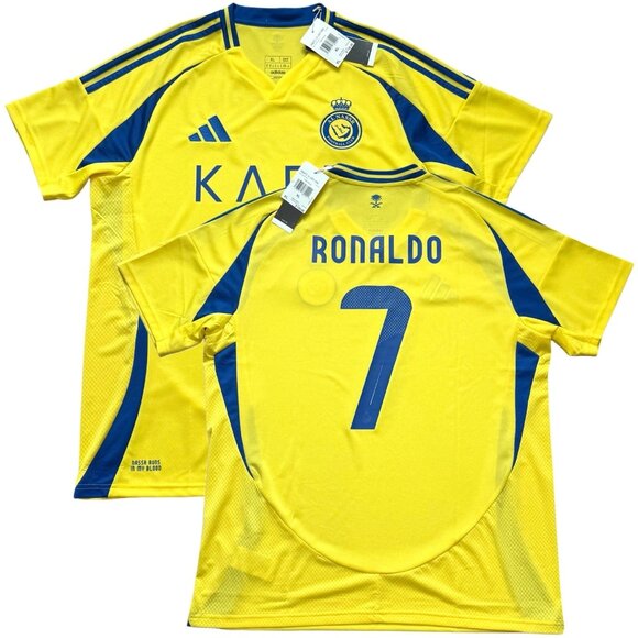 Nwt 2XL Adidas Cristiano Ronaldo Al Nassr FC '24/25 Home Soccer Jersey JP0459 2X - Picture 1 of 4